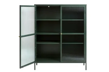 Lazarus Vitrineskab 111x140 cm - Grøn - Opbevaring - Skab - Vitrineskabe