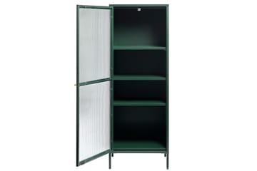 Lazarus Vitrineskab 58x160 cm - Grøn - Opbevaring - Skab - Vitrineskabe