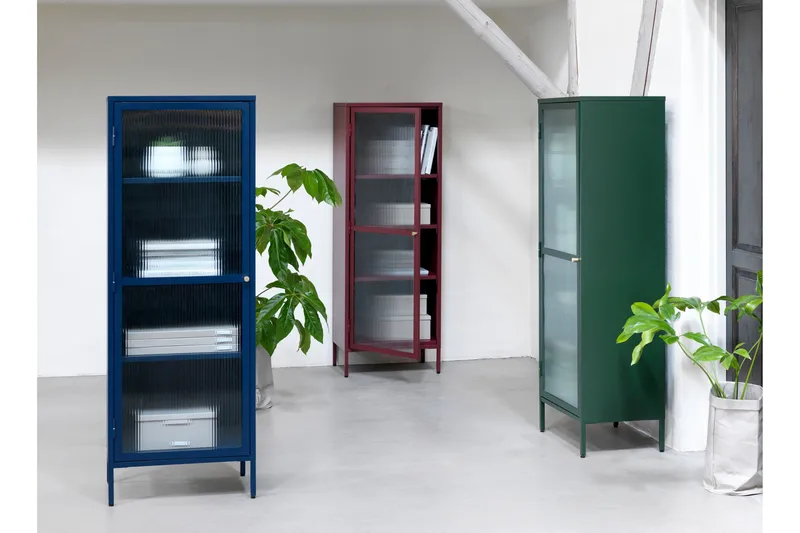 Lazarus Vitrineskab 58x160 cm - Grøn - Opbevaring - Skab - Vitrineskabe