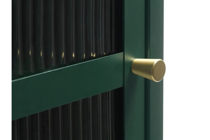 Lazarus Vitrineskab 58x160 cm - Grøn - Opbevaring - Skab - Vitrineskabe