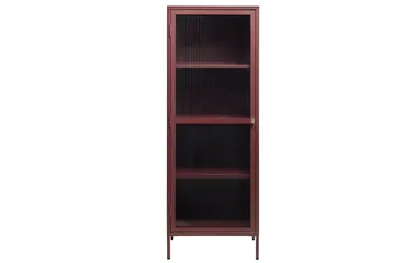 Lazarus Vitrineskab 58x160 cm - Rød - Opbevaring - Skab - Vitrineskabe