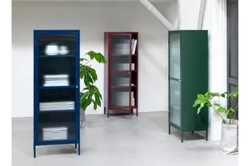 Lazarus Vitrineskab 58x160 cm - Rød - Opbevaring - Skab - Vitrineskabe