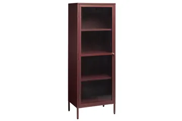 Lazarus Vitrineskab 58x160 cm - Rød - Opbevaring - Skab - Vitrineskabe