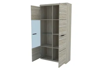 Link Vitrineskab 80x37x158 cm - Opbevaring - Skab - Vitrineskabe