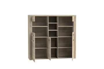 Loannia Vitrineskab 41x146 cm - Brun - Opbevaring - Skab - Vitrineskabe
