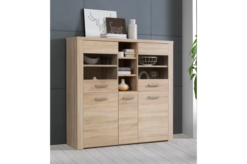 Loannia Vitrineskab 41x146 cm, Brun