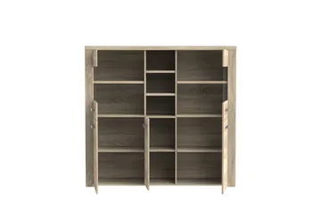 Loannia Vitrineskab 41x146 cm - Brun - Opbevaring - Skab - Vitrineskabe