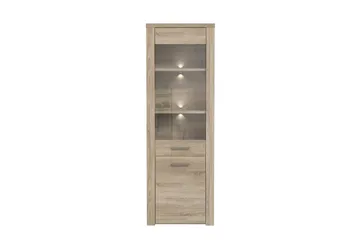 Loannia Vitrineskab 41x67 cm - Brun - Opbevaring - Skab - Vitrineskabe