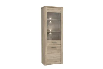 Loannia Vitrineskab 41x67 cm - Brun - Opbevaring - Skab - Vitrineskabe