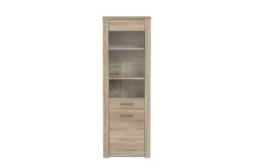 Loannia Vitrineskab 41x67 cm - Brun - Opbevaring - Skab - Vitrineskabe