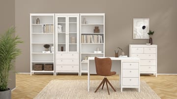 Vitrineskab Madrid med 2 glasdøre 3 skuffer 78x199 cm - Opbevaring - Skab - Vitrineskabe