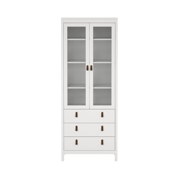 Vitrineskab Madrid med 2 glasdøre 3 skuffer 78x199 cm - Opbevaring - Skab - Vitrineskabe