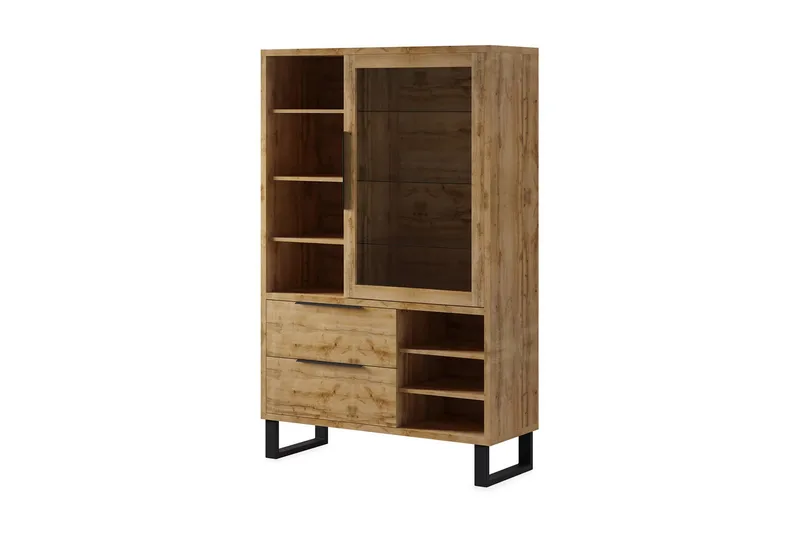 Malissa vitrineskab, Træ