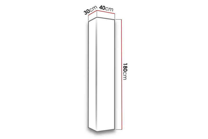 Narbonne Vitrineskab 30x40 cm - Natur/Sort - Opbevaring - Skab - Vitrineskabe