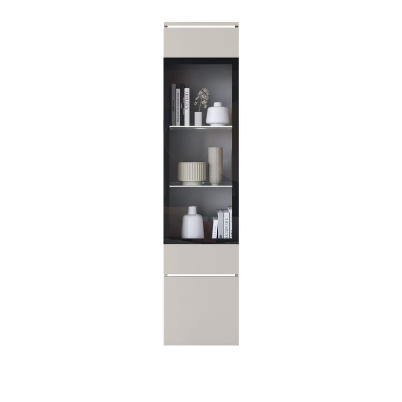 vitrineskab NO_BRAND Høj vitrinesøjle VERA TYP 002 + LED beige, undefined