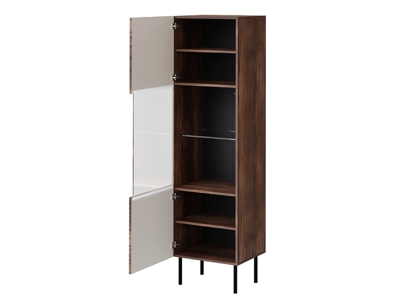 vitrineskab NO_BRAND Vitrineskab ART DECO beige - Opbevaring - Skab - Vitrineskabe