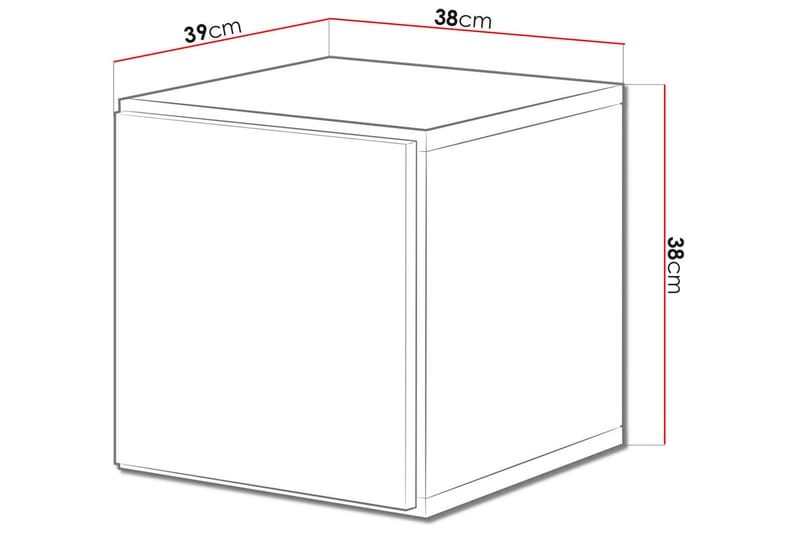 Roco Vitrineskab 37,5x39x37,5 cm - Hvid - Vitrineskabe