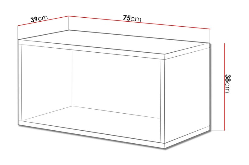 Roco Vitrineskab 37,5x39x75 cm - Sort - Opbevaring - Skab - Vitrineskabe