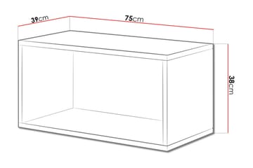 Roco Vitrineskab 37,5x39x75 cm - Sort - Opbevaring - Skab - Vitrineskabe