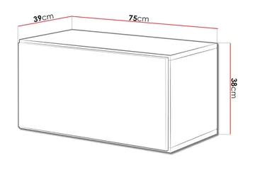 Roco Vitrinskåp 37,5x39x75 cm Vit - Opbevaring - Skab - Vitrineskabe