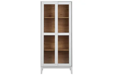 Vitrineskab Rumson Hvid - Hvid - Opbevaring - Skab - Vitrineskabe