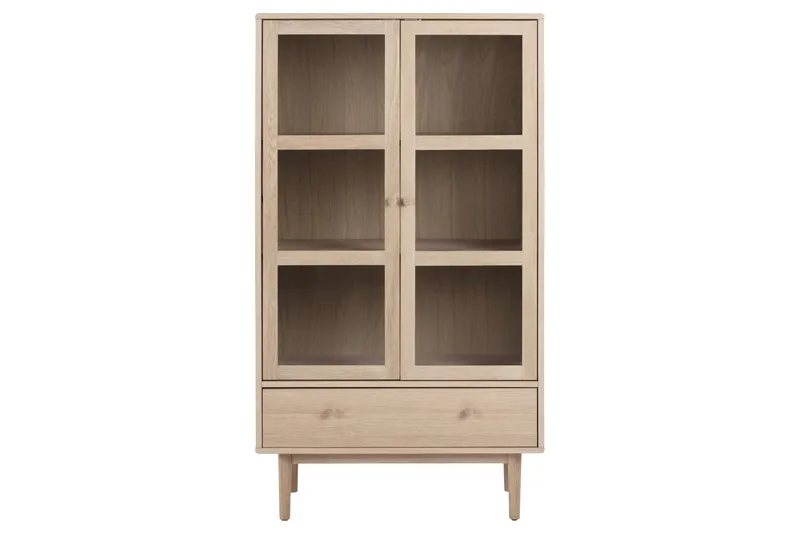 Salama Vitrineskab 144,8 cm - Hvid - Opbevaring - Skab - Vitrineskabe