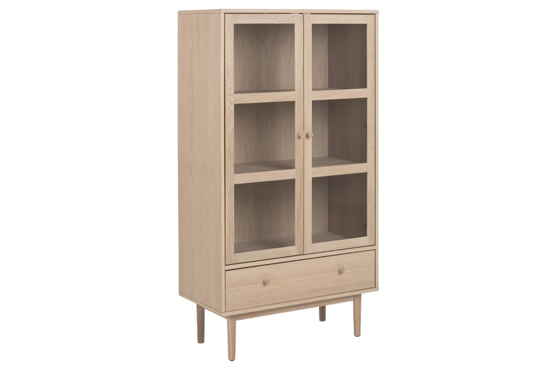 Salama Vitrineskab 144,8 cm - Hvid - Opbevaring - Skab - Vitrineskabe