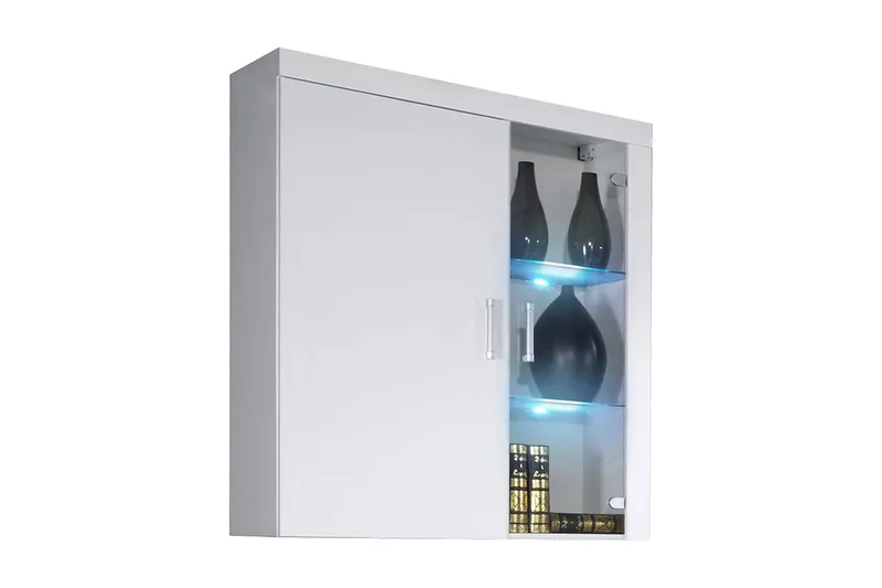 Samba Vitrineskab 90x35x111 cm, Hvid