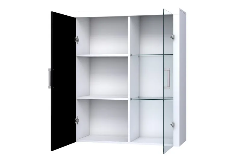 Samba Vitrinskåp 90x35x111 cm Black - Opbevaring - Skab - Vitrineskabe