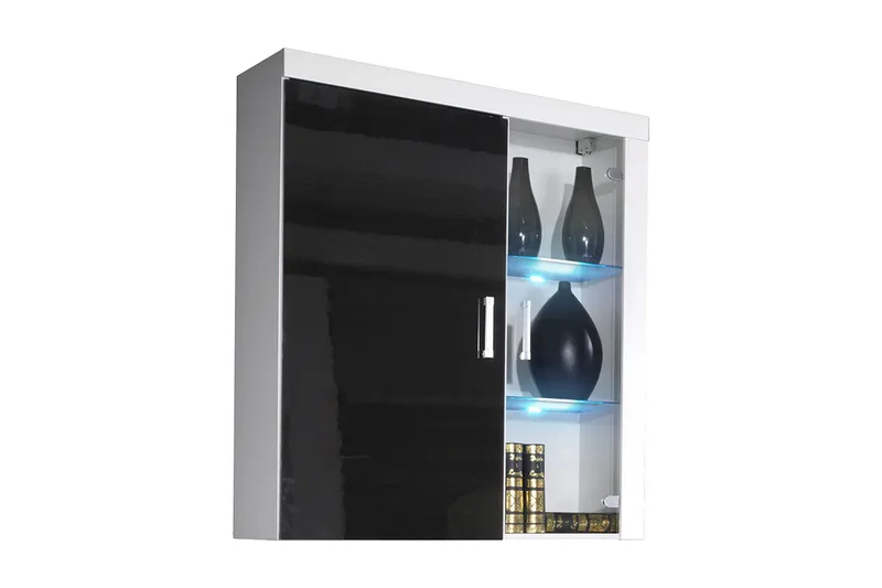 Samba Vitrinskåp 90x35x111 cm Black, undefined