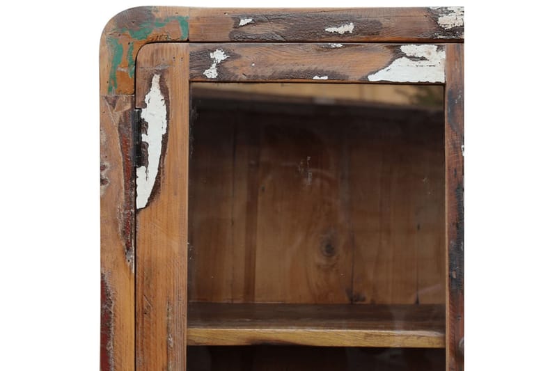 Skab I Massivt Genbrugstræ 90X40X190 Cm - Brun - Opbevaring - Skab - Vitrineskabe