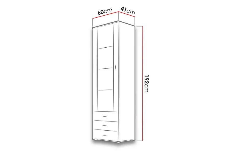 Soho Skåp 41x60 cm Black - Opbevaring - Skab - Vitrineskabe