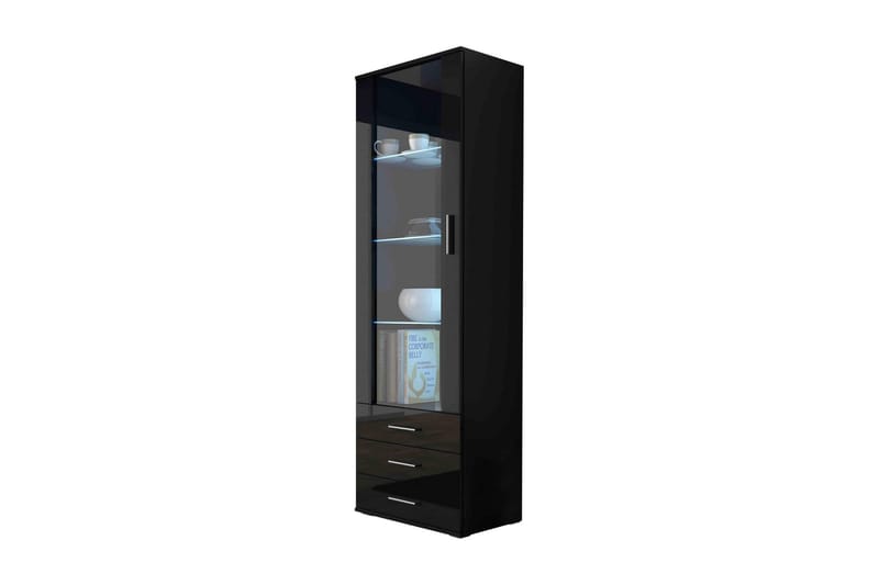 Soho Vitrineskab 60x41x192 cm - Sort - Opbevaring - Skab - Vitrineskabe