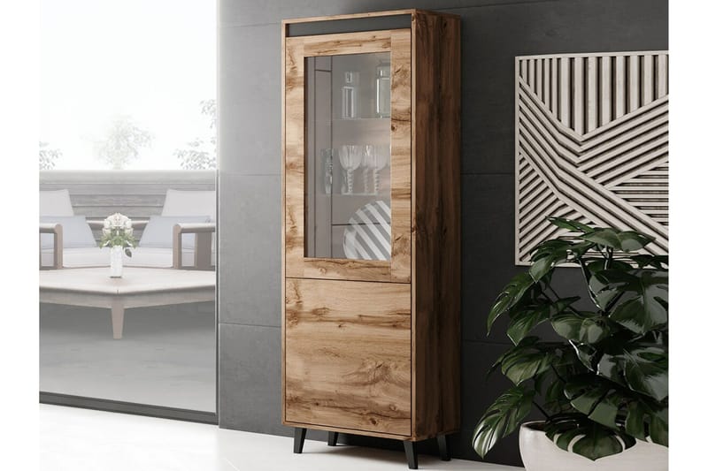 Strontian Vitrinskåp 183 cm Scandinavian Choice Anthracite - Opbevaring - Skab - Vitrineskabe