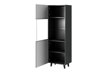 Strontian Vitrinskåp 183 cm Scandinavian Choice Anthracite/Black - Antracit/Sort - Opbevaring - Skab - Vitrineskabe