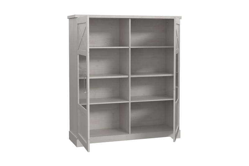 Svetis Vitrineskab 42x133 cm - Hvid - Opbevaring - Skab - Vitrineskabe