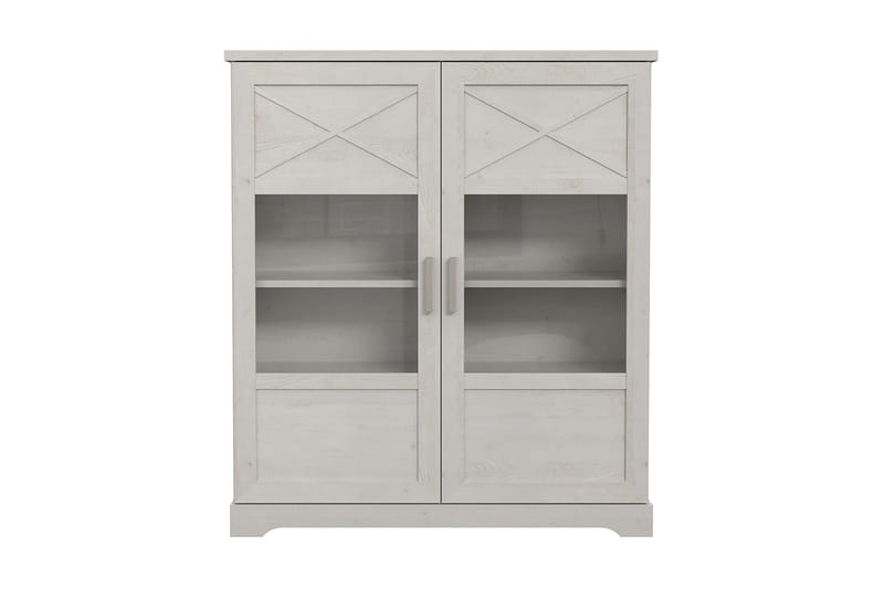 Svetis Vitrineskab 42x133 cm - Hvid - Opbevaring - Skab - Vitrineskabe