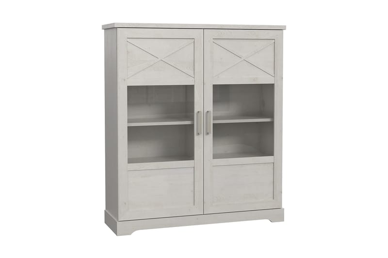 Svetis Vitrineskab 42x133 cm - Hvid - Opbevaring - Skab - Vitrineskabe