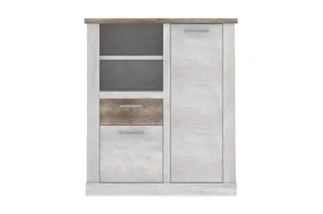Talebi Skænk 41x110 cm - Brun / hvid - Opbevaring - Skab - Vitrineskabe