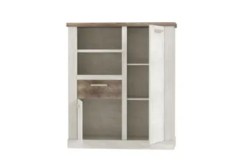 Talebi Skænk 41x110 cm - Brun / hvid - Opbevaring - Skab - Vitrineskabe
