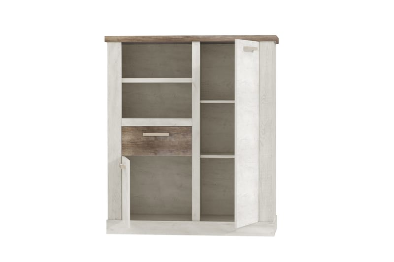 Talebi Skænk 41x110 cm - Brun / hvid - Opbevaring - Skab - Vitrineskabe
