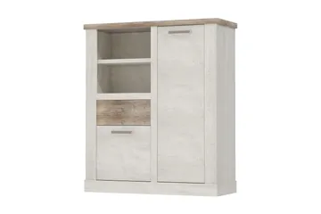 Talebi Skænk 41x110 cm - Brun / hvid - Opbevaring - Skab - Vitrineskabe