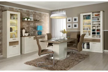 Talebi Skænk 41x172 cm - Brun / hvid - Opbevaring - Opbevaringsmøbler - Skænke & sideboards