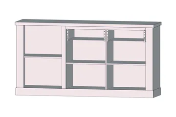 Talebi Skænk 41x172 cm - Brun / hvid - Opbevaring - Opbevaringsmøbler - Skænke & sideboards