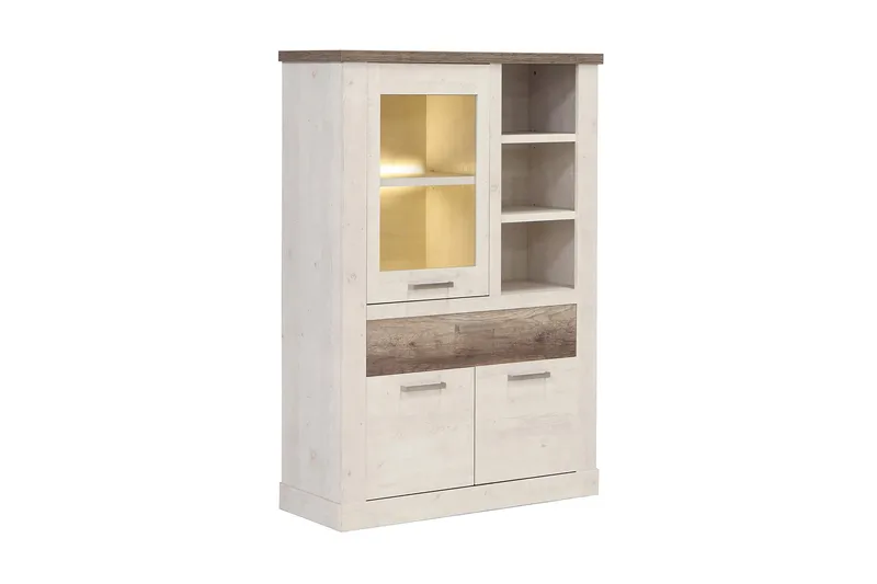 Talebi vitrineskab 41x108 cm, Brun / hvid