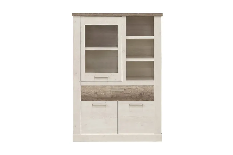 Talebi vitrineskab 41x108 cm - Brun / hvid - Opbevaring - Skab - Vitrineskabe