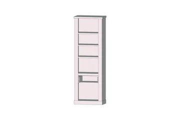 Talebi vitrineskab 41x71 cm - Brun / hvid - Opbevaring - Skab - Vitrineskabe