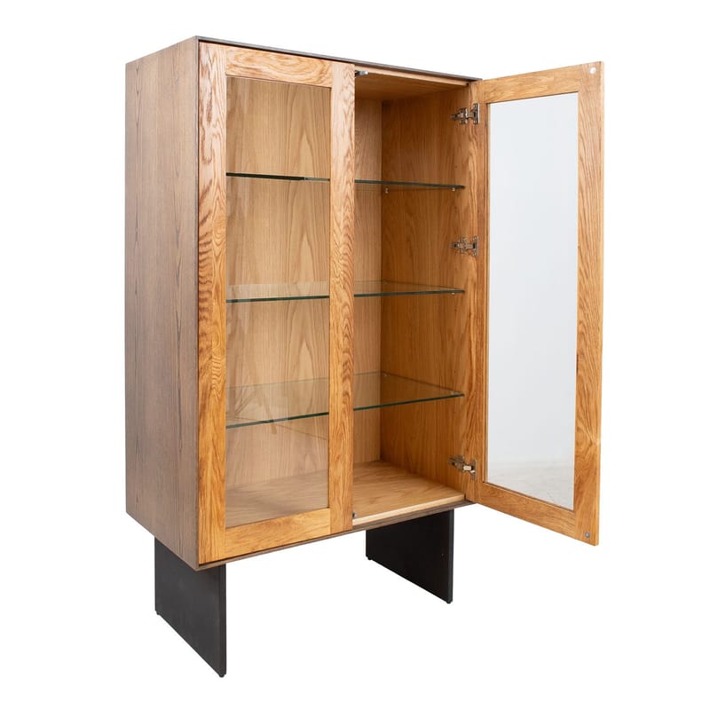 Vitrineskab Teron 90x45x160 cm - Brun - Opbevaring - Skab - Vitrineskabe