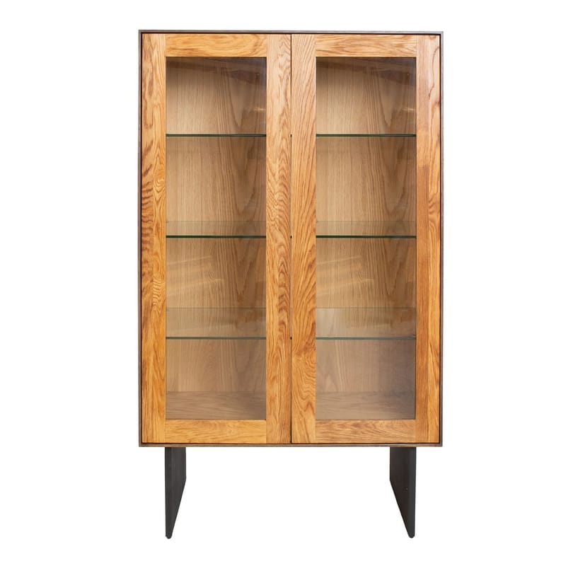 Vitrineskab Teron 90x45x160 cm - Brun - Opbevaring - Skab - Vitrineskabe
