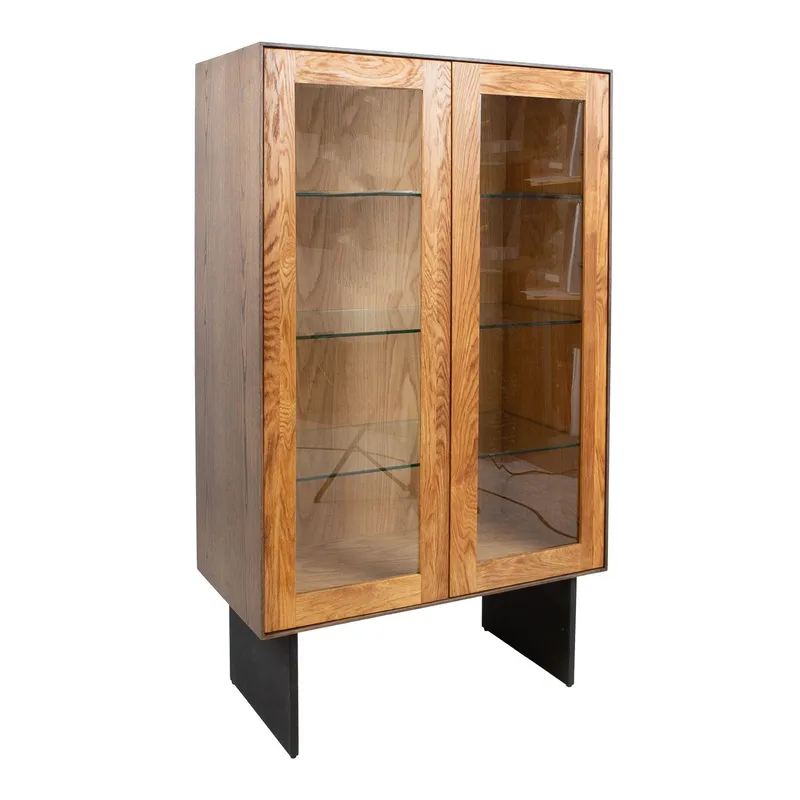 Vitrineskab Teron 90x45x160 cm, Brun